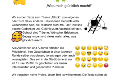 Schreibaufruf: „Was mich glücklich macht!“